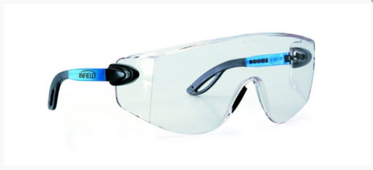 Safety glasses Astor black/blue anti-scratch colorless