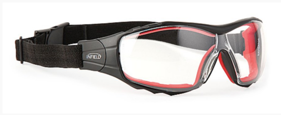 Safety glasses Navigator black/red clear